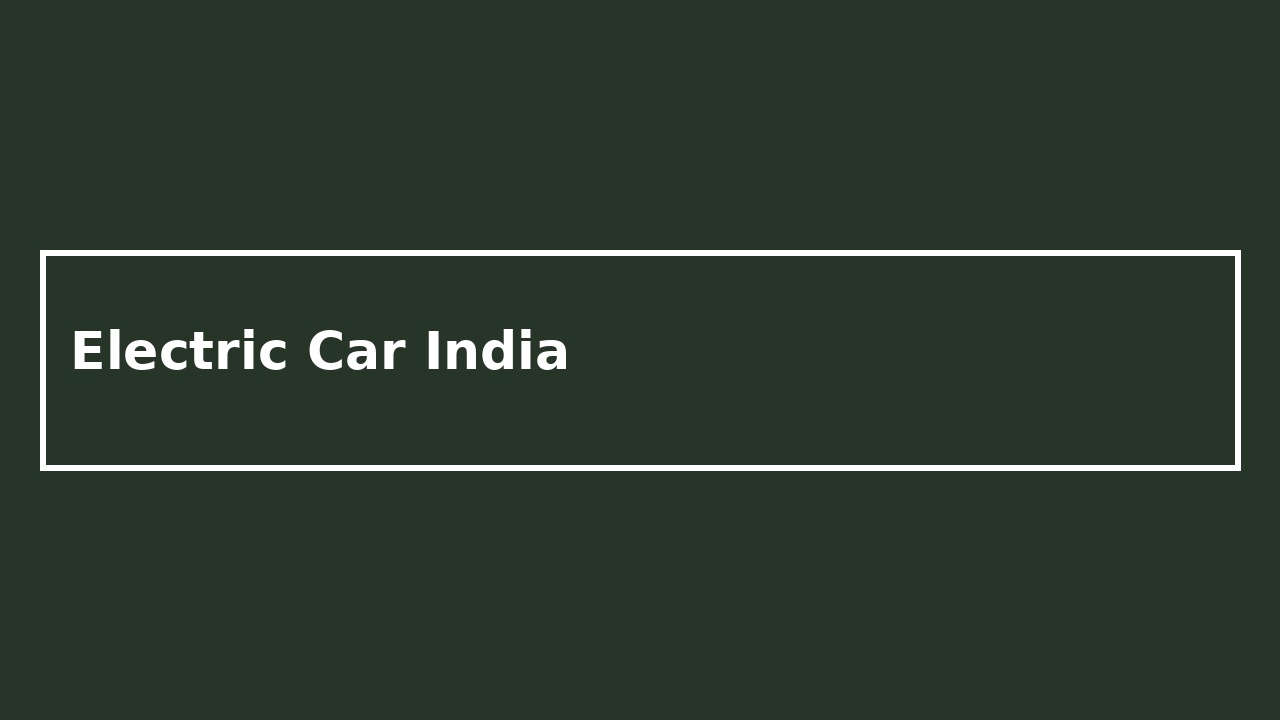 Electric Car India